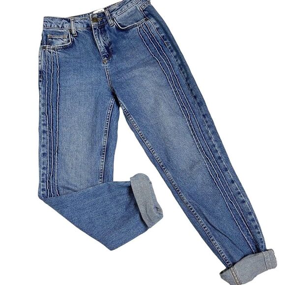 BDG Urban Outfitters Pintuck Mom Jeans Blue Size 25 - Picture 2 of 12
